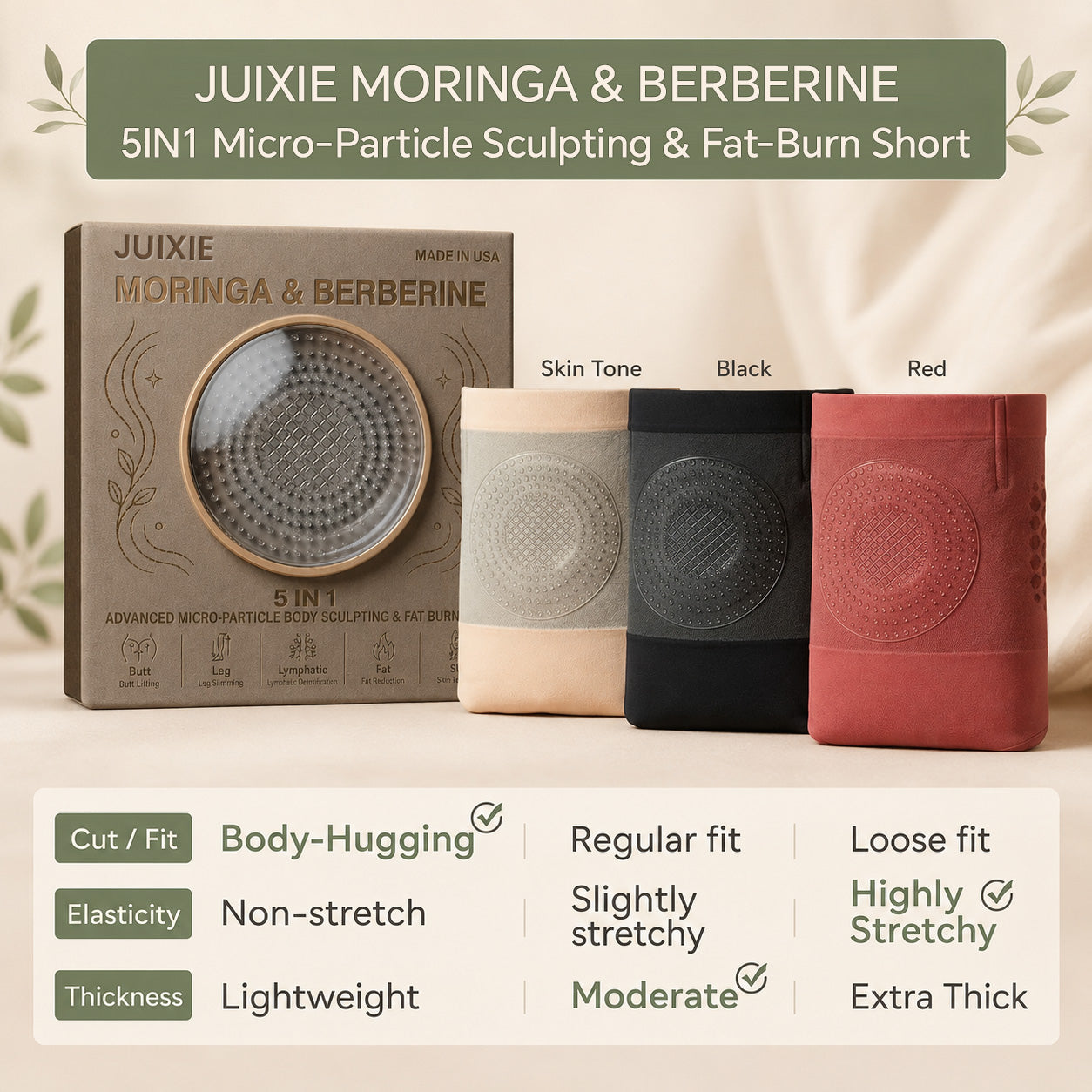 2026 Moringa & Berberine Sculpting Shorts